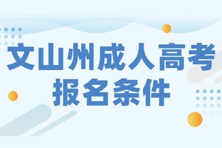 文山州成人高考報(bào)名條件