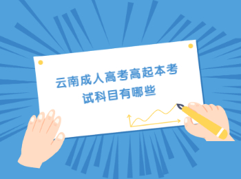 云南成人高考高起本考試科目