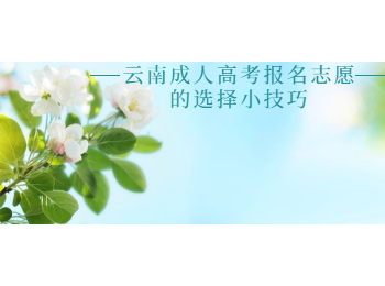云南成人高考報名志愿