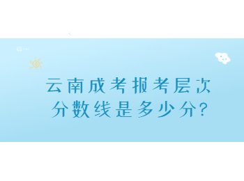 云南成考報(bào)考層次分?jǐn)?shù)線