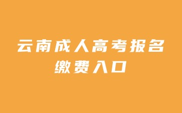 2024年云南成人高考報(bào)名繳費(fèi)入口